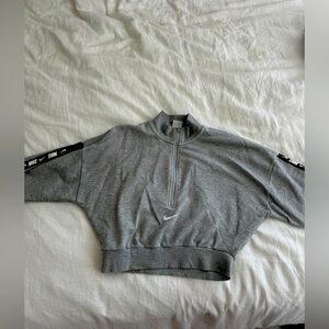 Grey Nike Crop Zip Up